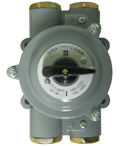 Переключатель пакетный ПП 2-16/Н3 М1 сил. 56 (16А, силуминовый корпус, IP56) Электротехник