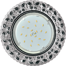 ECOLAсв-к\ вст. GX53  LD7040 бабочки тонированный хром Ecola