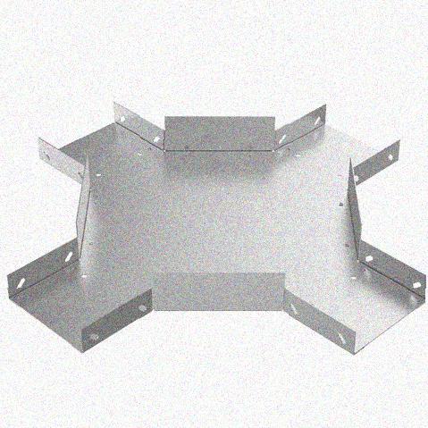 Лоток крестообразный замковый глухой КМЗГ 200х50 УТ1,5, оцинкованный лист, S0,8