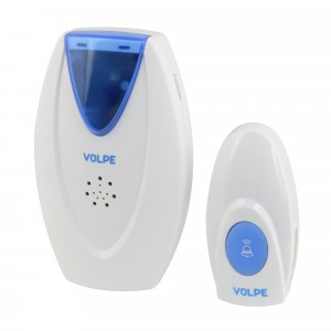 Звонок беспроводной, 80м,16 мелодий, индикатор, бел, блистер UDB-Q028 Volpe