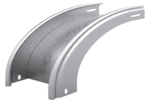 Угол внешний плавный 90 град. к лотку 300х50, толщ. 0,7 мм, Сендзимир цинк Ostec