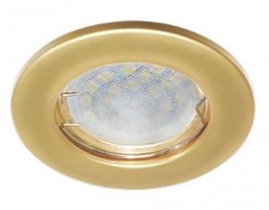 Св-к плоский MR16 GU5.3 DL90 перламутровое золото 30x80 Ecola