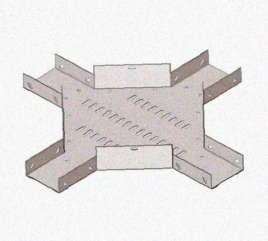 Лоток крестообразный перфорированный КМ 150х50 УТ1,5, оцинкованный лист S1,5