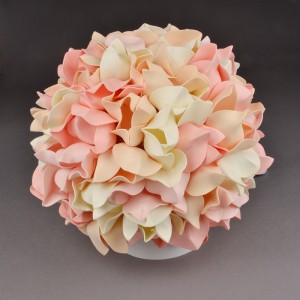 св-к  "гортензия" декоративный E27 6W(450lm) пластик, белый/радужный d=220