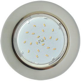 Светильник GX53 H4 5310 Стекло круг хром/матовый 38x126 ECOLA