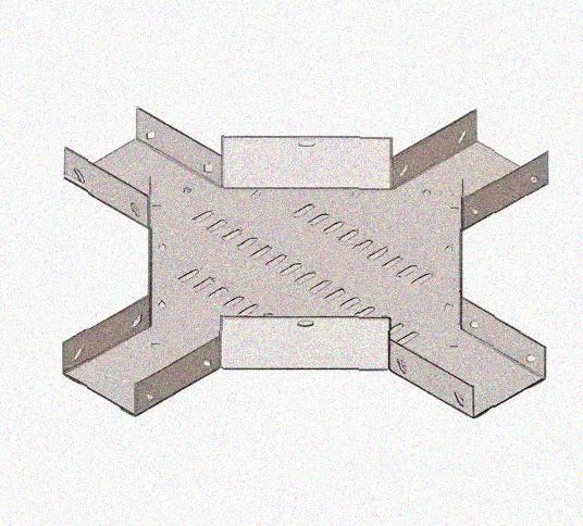 Лоток крестообразный перфорированный КМ 100х100 УХЛ1, оцинкованный лист S1,0