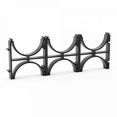 Кластер для двустенных труб d110 мм, тройной, двухсторонний Промрукав