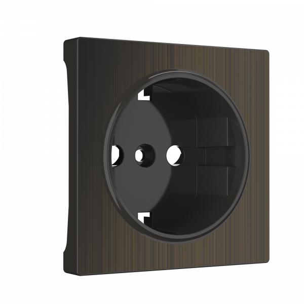 Накладки на встраиваемые механизмы для розетки СУ 1-м . бронзовый IP20 Werkel