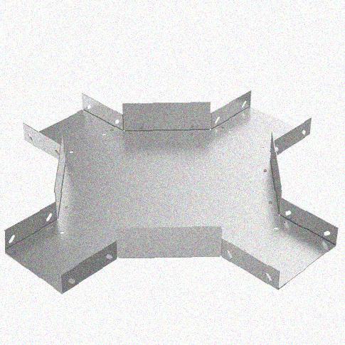Лоток крестообразный замковый глухой КМЗГ 50х50 УТ1,5, оцинкованный лист, S0,8