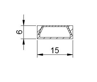 Donel Накладной алюминиевый профиль, 15х6х2000. Цвет: Анодированное серебро,Серия:DN8ALE