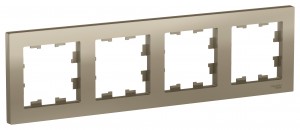 ATLASDESIGN Рамка универсальная 4-м . шампань IP20 Schneider Electric