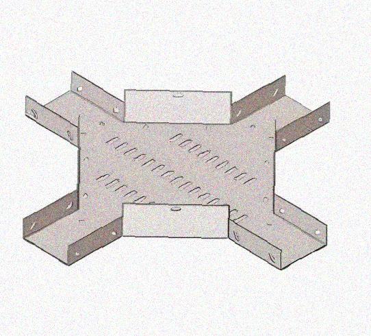 Лоток крестообразный перфорированный КМ 300х80 УХЛ1, оцинкованный лист S1,0