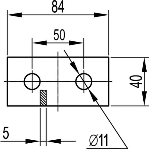 Пластина соединительная, длина 90 мм, 2отв., горячеоцинкованная DKC