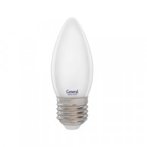 Лампа св/д свеча  8W Е27 6500К филамент (нитевидная) General