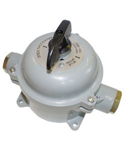 Переключатель пакетный ПП 2-16/Н2 М1 сил. 56 (16А, силуминовый корпус, IP56) Электротехник