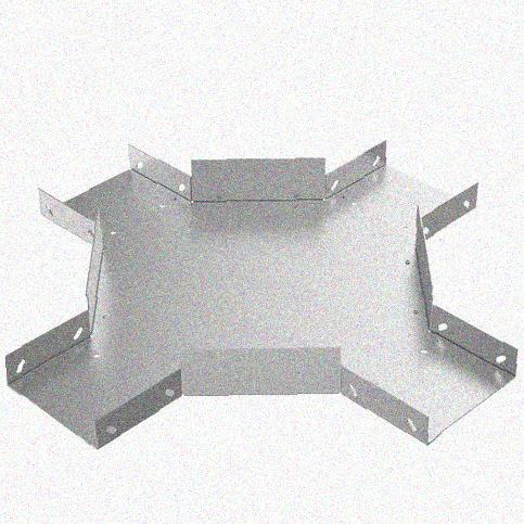Лоток крестообразный замковый глухой КМЗГ 200х80 УТ1,5, оцинкованный лист, S0,8