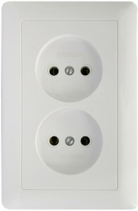 ХИТ Розетка 2 местная СП без заземления, без шторок 16А белый IP20 Schneider Electric