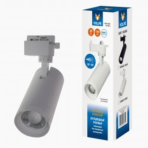 Светильник св/д трековый 1-фазный 20W(1600lm) 4000К белый ULB-Q261 Volpe