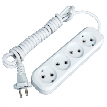 Удлинитель "Эксперт" 4 гнезда 2 метра 10А/2,2кВт без заземления ПВС 2х0,75 PROxima EKF