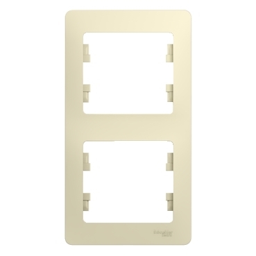 GLOSSA Рамка 2-постовая вертикальная бежевый Schneider Electric