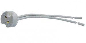 Патрон GU5.3 с проводом 2х8см Ecola