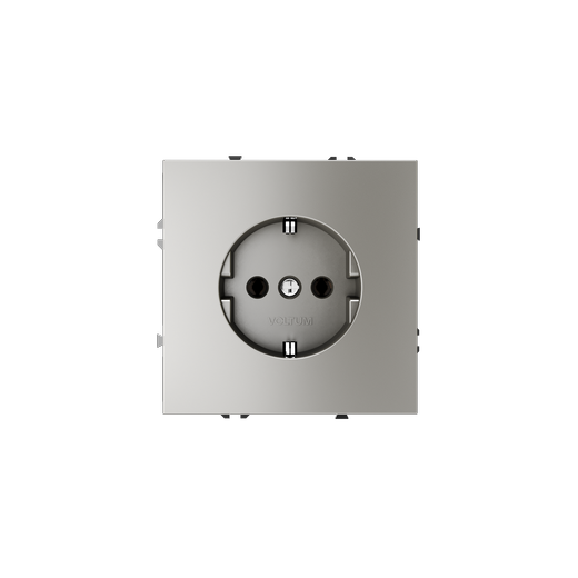 Розетка встраиваемая Voltum S70 с заземлением 16А, (шелк)