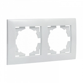 Валенсия Рамка 2-местная белая EKF