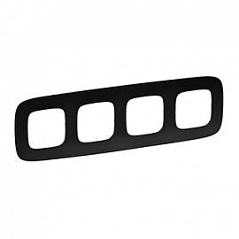 Valena Allure Рамка горизонтальная 4-м . матовый черный IP20 Legrand
