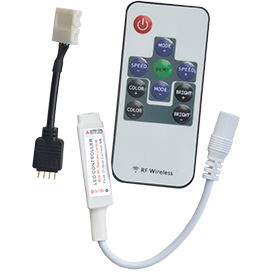 Контроллер RGB mini с переходником и радиопультом управления 12V 72W(24V 144W) 6A ECOLA