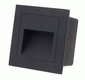 Светильник светодиодный встраиваемый для лестнич.подсв. 2W(150lm) 5000K IP65 80x86x50 алюм черный General