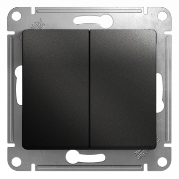 GLOSSA  Механизм выключателя СУ 2 кл 10А антрацит IP20 Schneider Electric