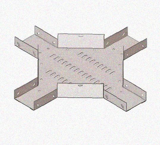 Лоток крестообразный перфорированный КМ 200х80 УТ1,5, оцинкованный лист S1,5