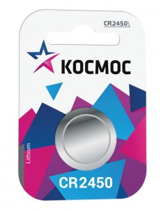 Элемент питания литиевый CR2450 1хBL1 (блист. 1шт) Космос