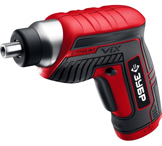 ViX отвертка аккумуляторная 3.6 В, в коробке с 10 битами ЗУБР