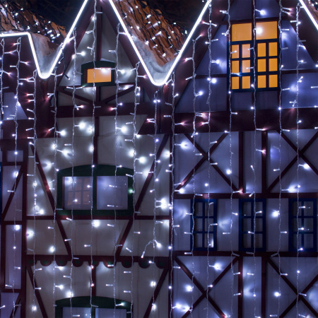 Гирлянда занавес белый 2*3 м IP65 (200-101 белый) Eurosvet