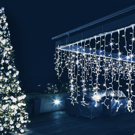 Гирлянда занавес белый 2*3 м IP65 (200-101 белый) Eurosvet