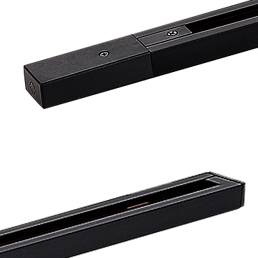 Donel Однофазный алюминиевый шинопровод накладной/подвесной, 2080хх34х19,2 мм, черный, в комплекте с адаптером и заглушкой, серия: DN01