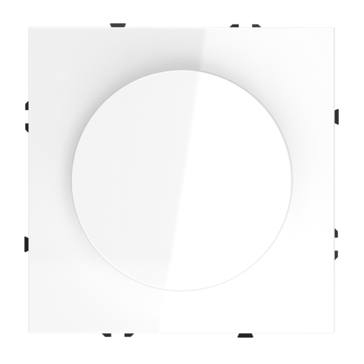 Светорегулятор встраиваемый Voltum S70 поворотно-нажимной 600 Вт, (белый глянцевый)