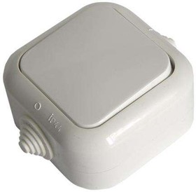 БелТИЗ Выключатель 1клавишный ОП А1 10-001 10А белый IP44 БелТИЗ