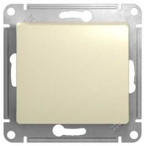 GLOSSA  Механизм переключателя СУ 1 кл. проходной 10А бежевый IP20 Schneider Electric