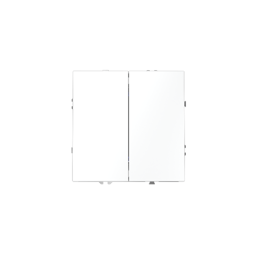 Выключатель встраиваемый Voltum S70 двухклавишный 10А, (белый матовый)