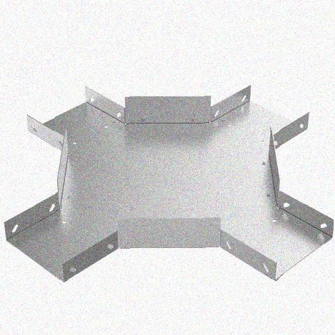 Лоток крестообразный замковый перфорированный КМЗ 75х65 УТ1,5, оцинкованный лист S1,0