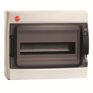 ЩРн-П-12, IP65, серый, с клеммным блоком 1х87512 и замком DKC