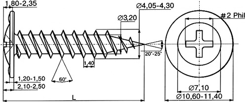 Саморез с пресс-шайбой 4.2x41 острый DKC