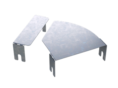 Крышка д/угла гор.изм.CPO 0-44 осн.100 INOX DKC