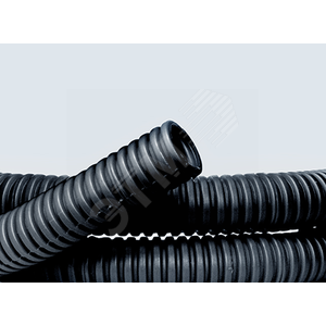 Труба ПНД гибкая гофр. д.32мм, лёгкая с протяжкой, 25м, цвет чёрный Rexant