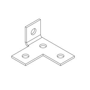 Уголок 90 град. с отверстием вправо (гальваника) Ostec