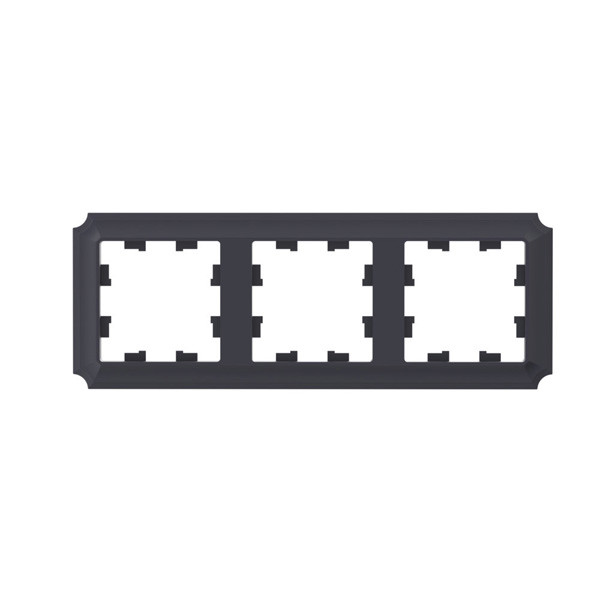 ATLASDESIGN ANTIQUE 3-постовая рамка, универсальная, карбон Systeme Electric