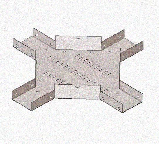 Лоток крестообразный перфорированный КМ 300х50 УТ1,5, оцинкованный лист S1,5