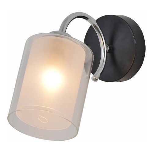 16-40 Светильник декоративный, настенный, "Классик", 1хЕ27, 60Вт, 230В/50Гц, 240х190мм, металлическое основание, стеклянный плафон, хром, к... APEYRON